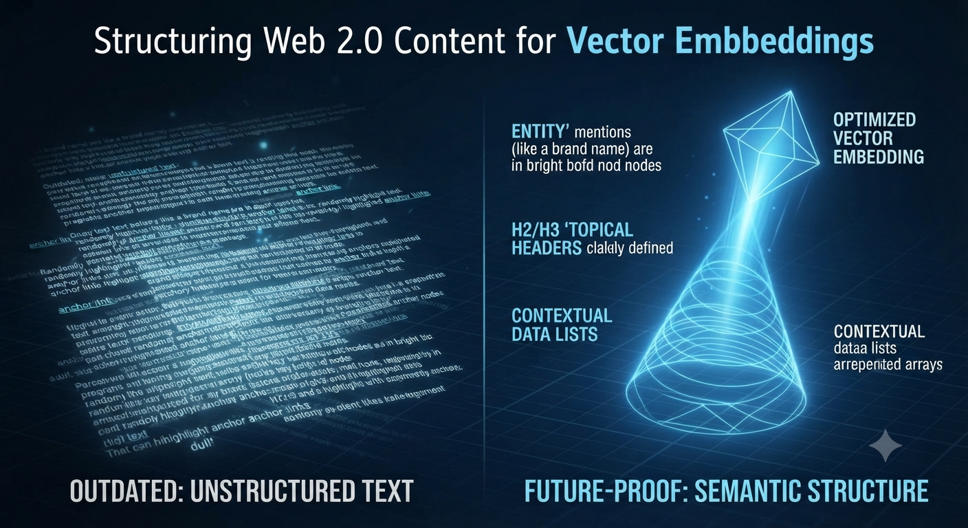 Structuring Web 2.0 Content for AI Vector Embeddings vs Unstructured Text