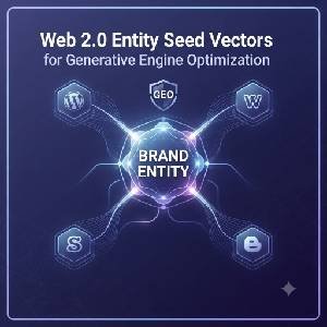 Web 2.0 Entity Seed Vectors visualizing brand authority for Generative Engine Optimization (GEO).