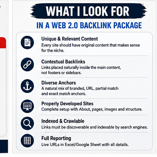 What to look for when choosing a Web 2.0 backlink package