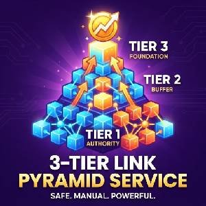 Professional 3-Tier Link Pyramid Service backlink structure