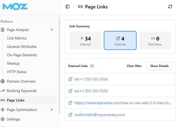 This screenshot shows Odoo.com links are DoFollow