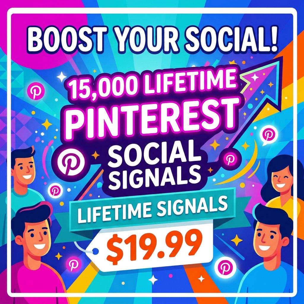 15,000 Pinterest shares social signals package for website search authority