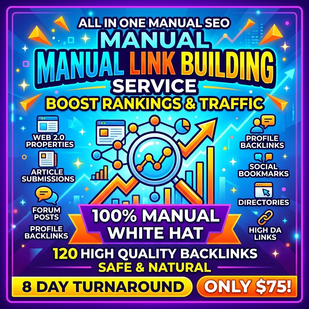 All in one manual SEO backlinks package process including web 2.0 articles and forum links