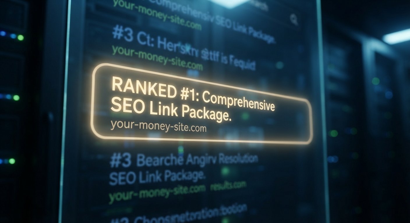 A close-up of a digital screen showing a search result holding the #1 position with a glowing highlight.
