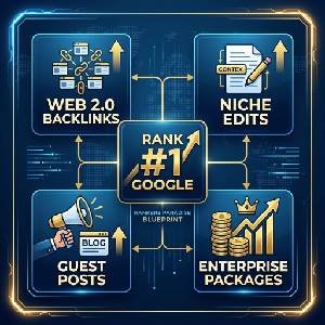 Enterprise Link Building Packages Web 2.0 Niche Edits Guest Posts Blueprint Diagram