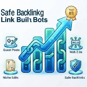Infographic showing safe SEO link building packages blueprint for #1 rankings.